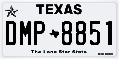 TX license plate DMP8851
