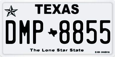 TX license plate DMP8855
