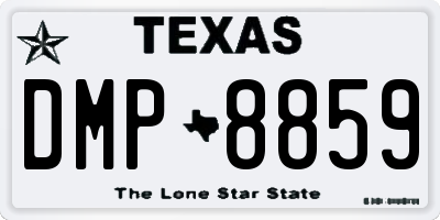 TX license plate DMP8859