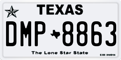TX license plate DMP8863