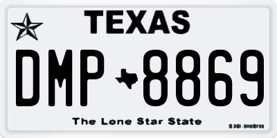 TX license plate DMP8869