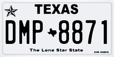 TX license plate DMP8871