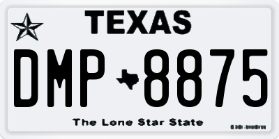 TX license plate DMP8875