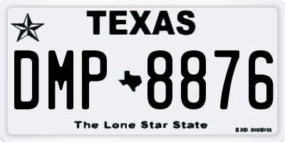TX license plate DMP8876