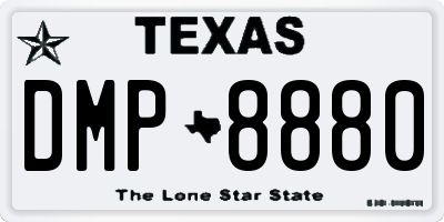 TX license plate DMP8880