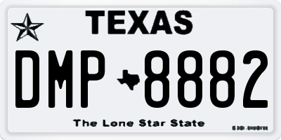 TX license plate DMP8882