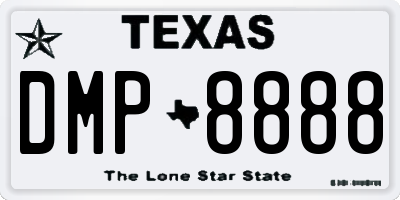 TX license plate DMP8888