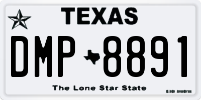 TX license plate DMP8891