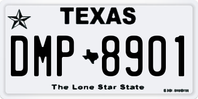 TX license plate DMP8901