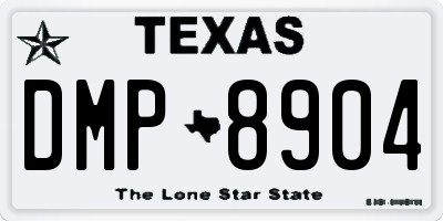 TX license plate DMP8904