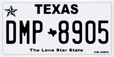 TX license plate DMP8905