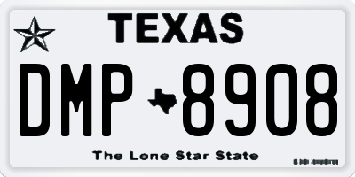 TX license plate DMP8908
