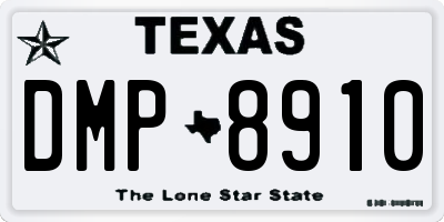 TX license plate DMP8910