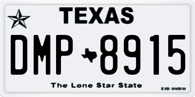 TX license plate DMP8915