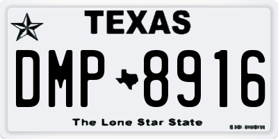 TX license plate DMP8916