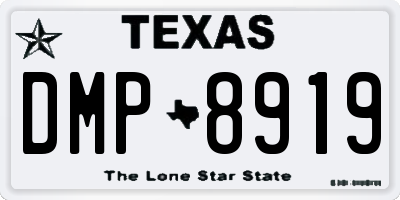 TX license plate DMP8919