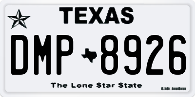 TX license plate DMP8926
