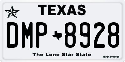TX license plate DMP8928