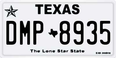 TX license plate DMP8935