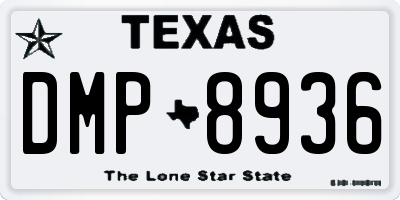 TX license plate DMP8936