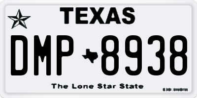 TX license plate DMP8938