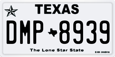 TX license plate DMP8939