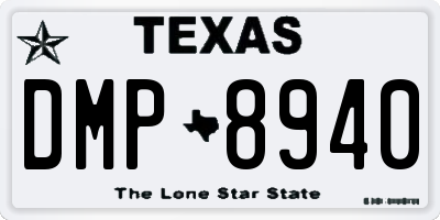 TX license plate DMP8940
