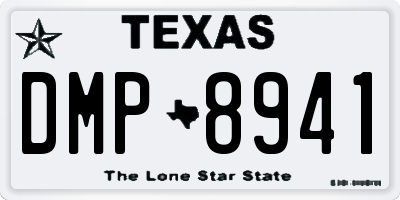 TX license plate DMP8941