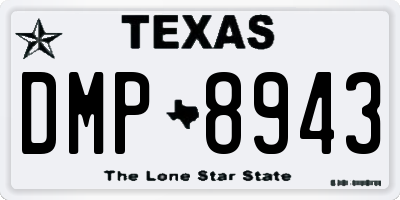 TX license plate DMP8943