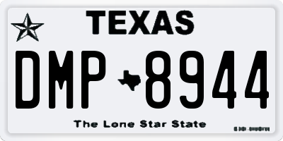 TX license plate DMP8944