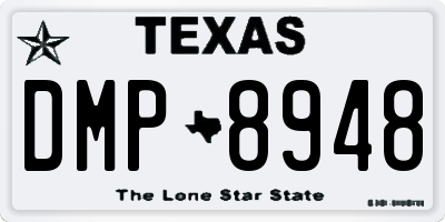 TX license plate DMP8948