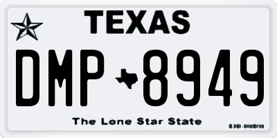 TX license plate DMP8949