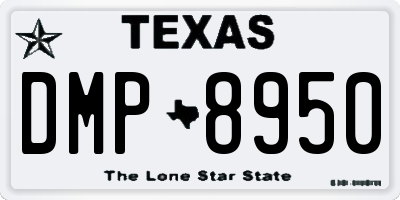 TX license plate DMP8950