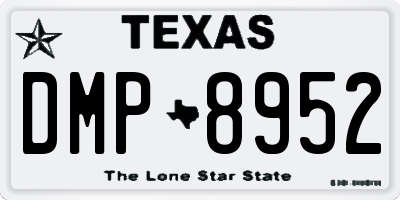 TX license plate DMP8952