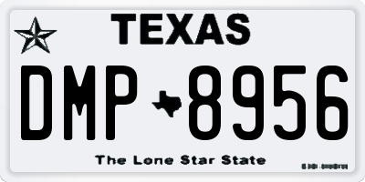 TX license plate DMP8956