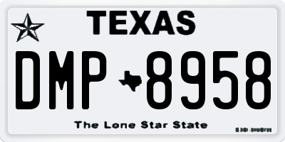 TX license plate DMP8958