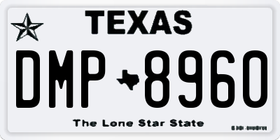 TX license plate DMP8960