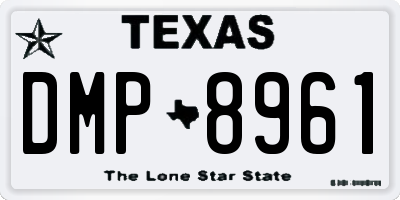 TX license plate DMP8961