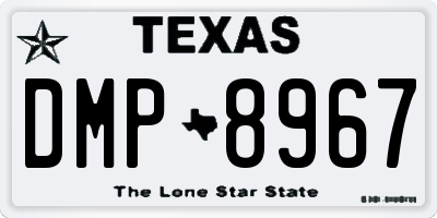 TX license plate DMP8967
