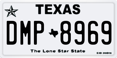 TX license plate DMP8969