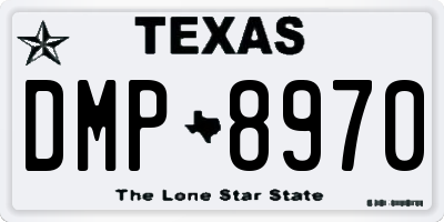 TX license plate DMP8970