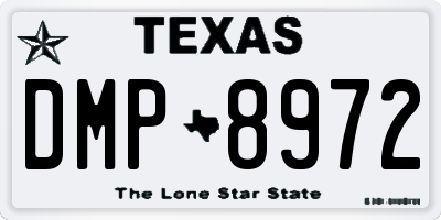 TX license plate DMP8972