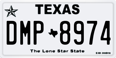 TX license plate DMP8974