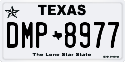 TX license plate DMP8977