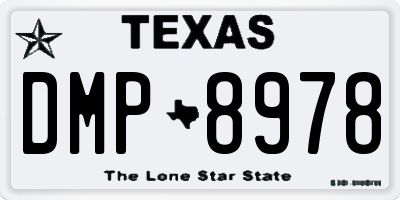 TX license plate DMP8978