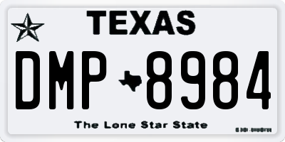 TX license plate DMP8984