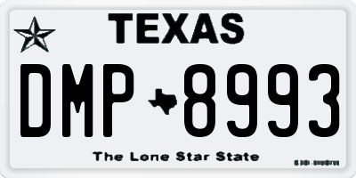 TX license plate DMP8993