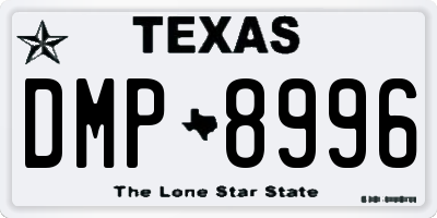 TX license plate DMP8996
