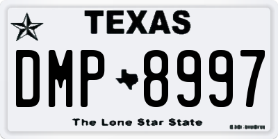 TX license plate DMP8997