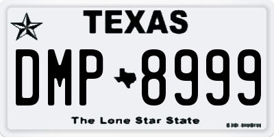 TX license plate DMP8999